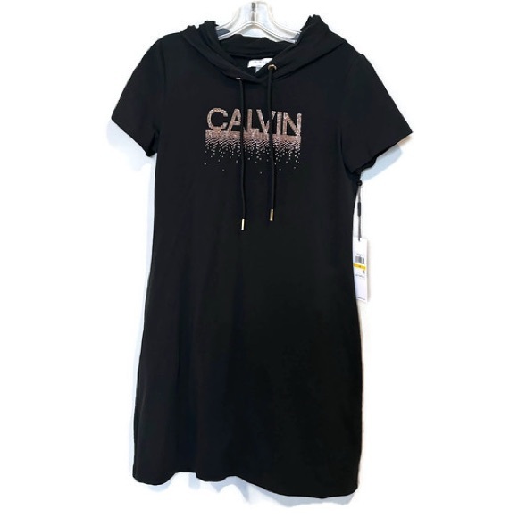 Calvin Klein Dresses & Skirts - Calvin Klein Gift Ready Black Casual Dress with Hoodie